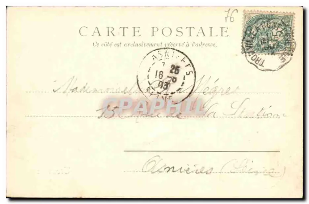 Casino oder der Große Salon — Trouville — Graphi - Rückseite