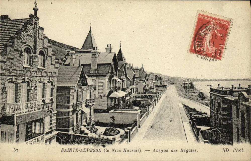 Sainte-Adresse (le Nice Havrais) — Avenue des Régates — ND. Phot. - Frente