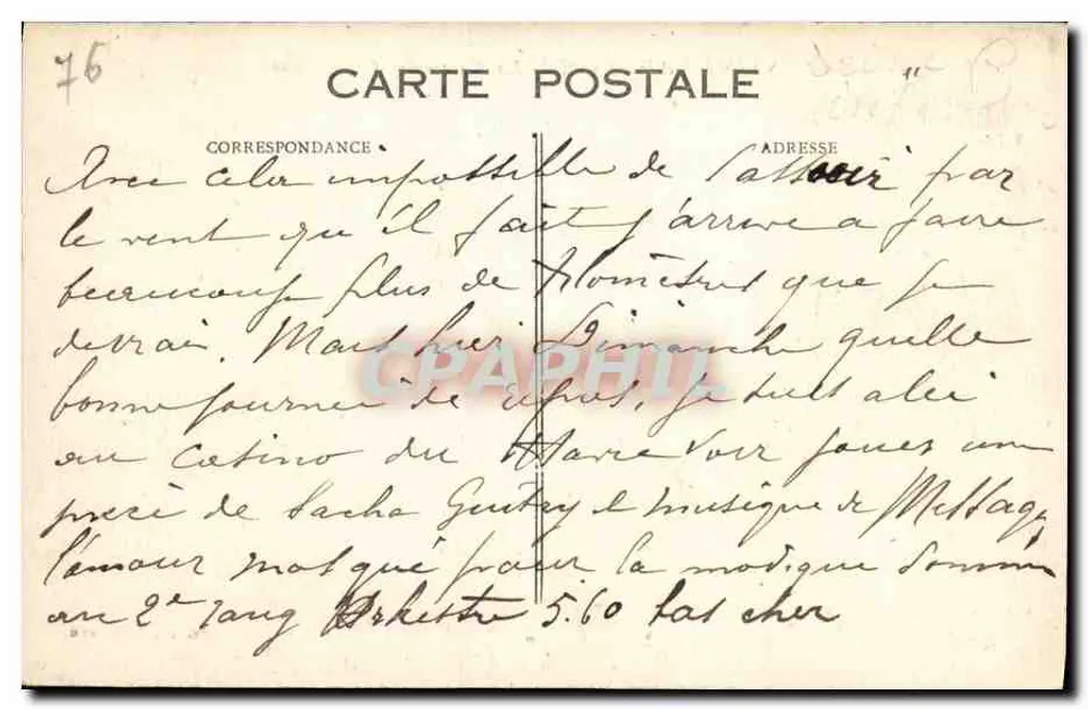 Sainte-Adresse — Die Klippe und das Hotel — G. E. Lefèvre, Nr. 68 - Rückseite