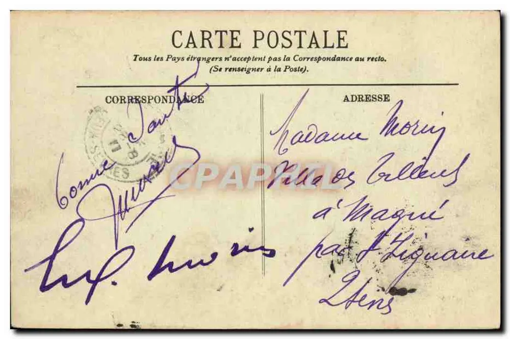 A Vale de Sainte-Adresse — LL. — n°217 - Verso
