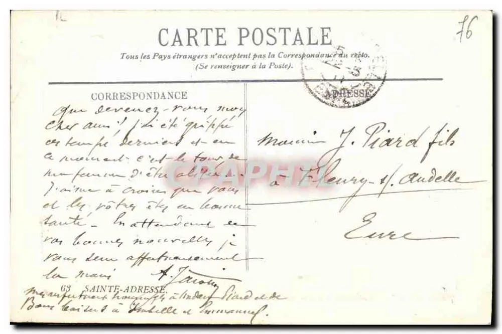 Os Faróis da Hève — Sainte-Adresse — Editor LL - Verso