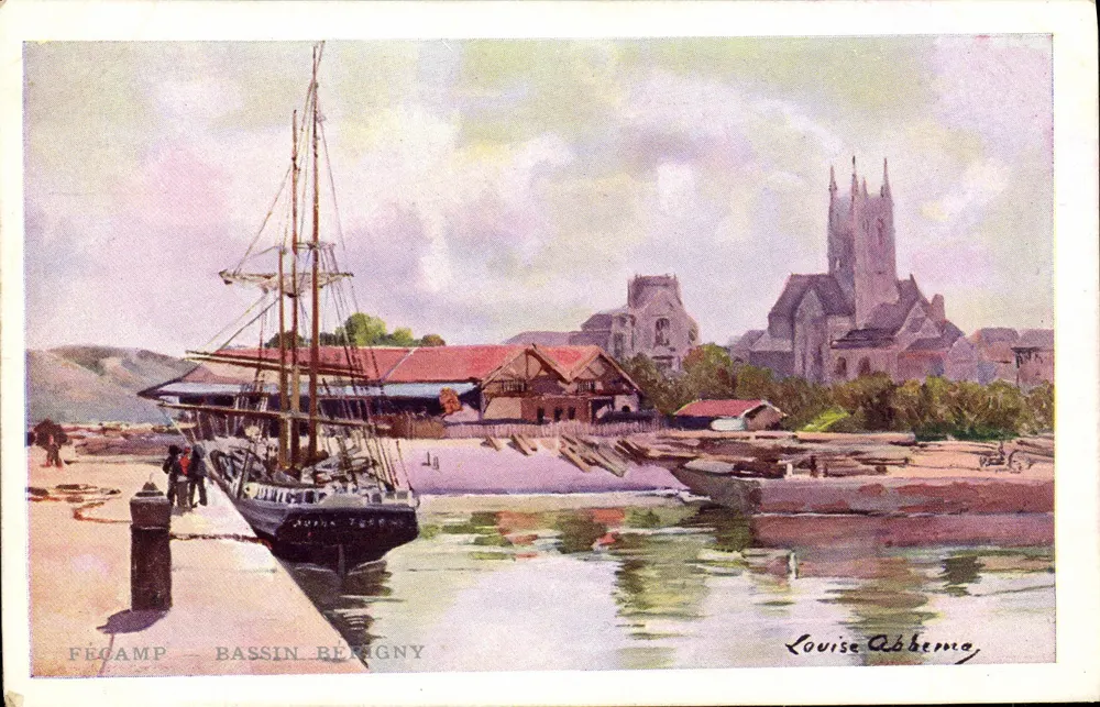 Fécamp — Bassin Bégnny — Louise Abbema - Vorderseite