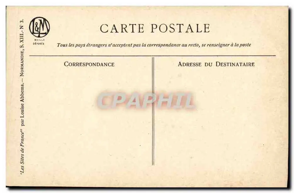 Fécamp — Bassin Bégnny — Louise Abbema - Rückseite