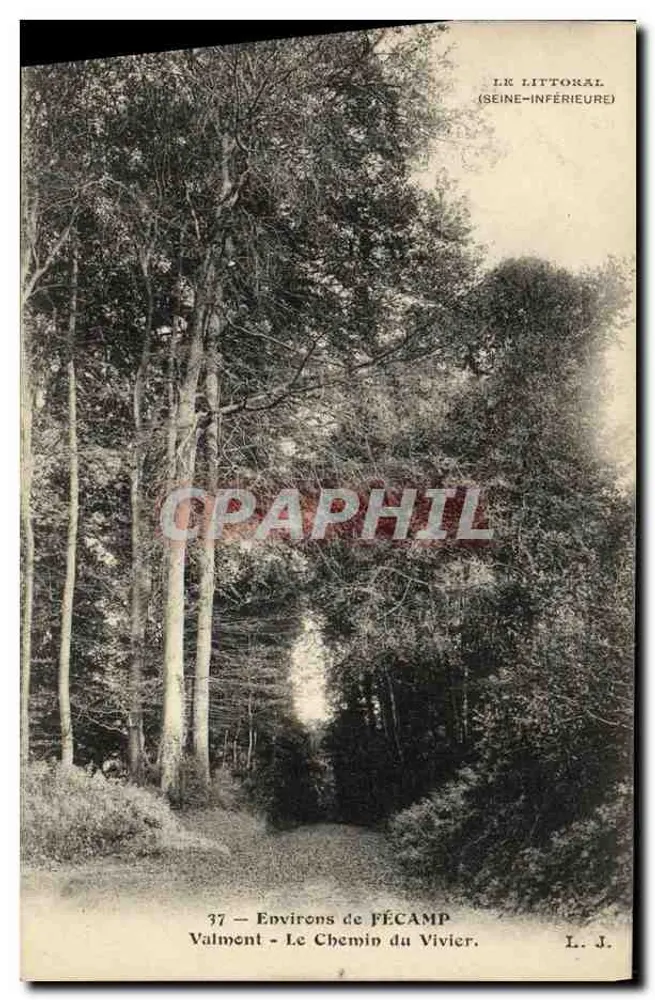 Valmont - Le Chemin du Vivier — Environs de Fécamp (Seine-Inférieure) — L. J. - Vorderseite