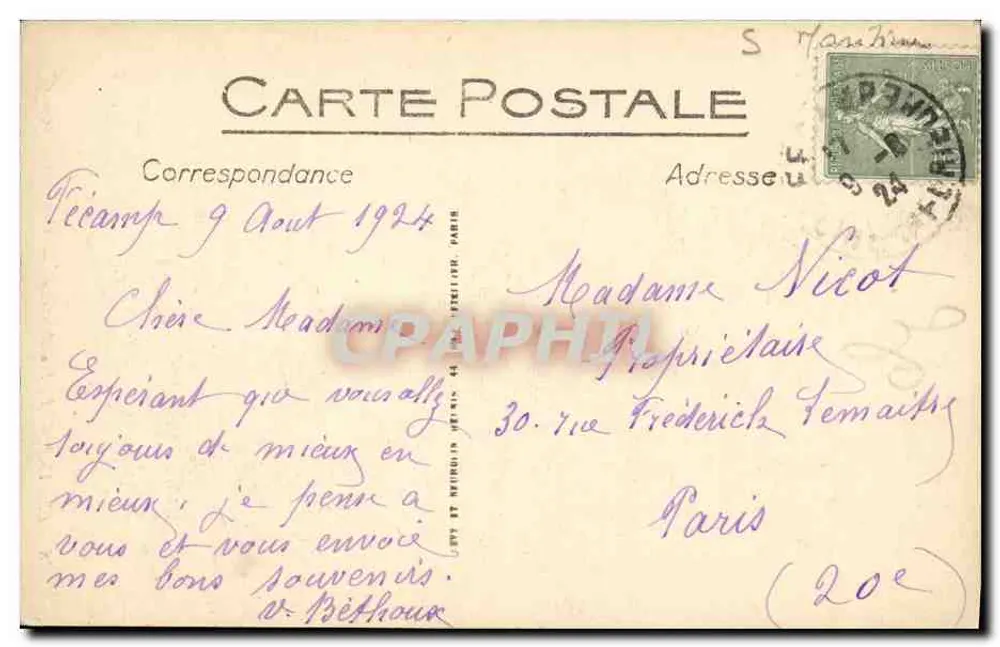 Fécamp — La Bénédictine — Der Ehrenhof — LL - Rückseite