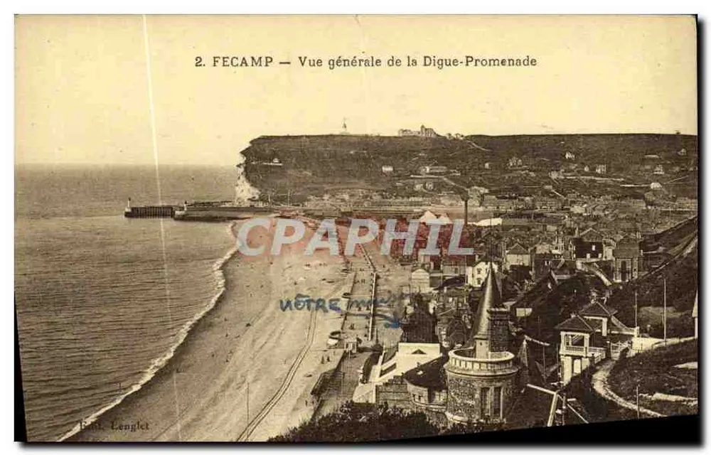 Fecamp — Vue générale de la Digue-Promenade — Éditeur : Éd. Lenglet, n°2 - Vorderseite
