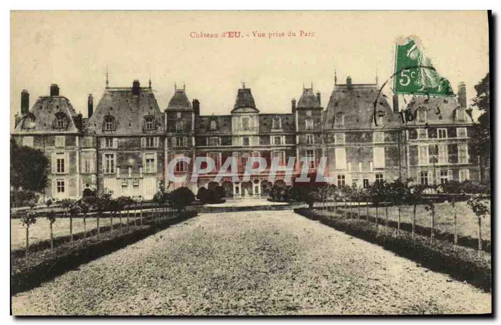 Kasteel van EU — Uitzicht genomen vanuit het park — onbekende uitgever - Voorkant