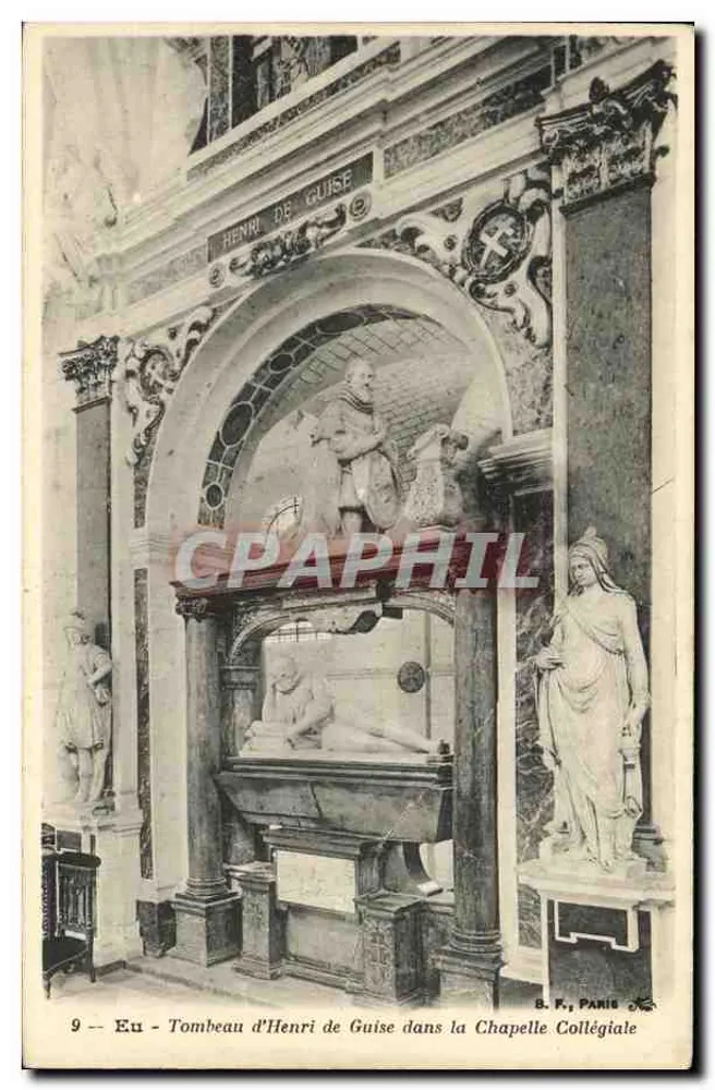Grabmal von Henri de Guise in der Collegiatenkapelle — Paris — B. F., Paris, n°9 - Vorderseite