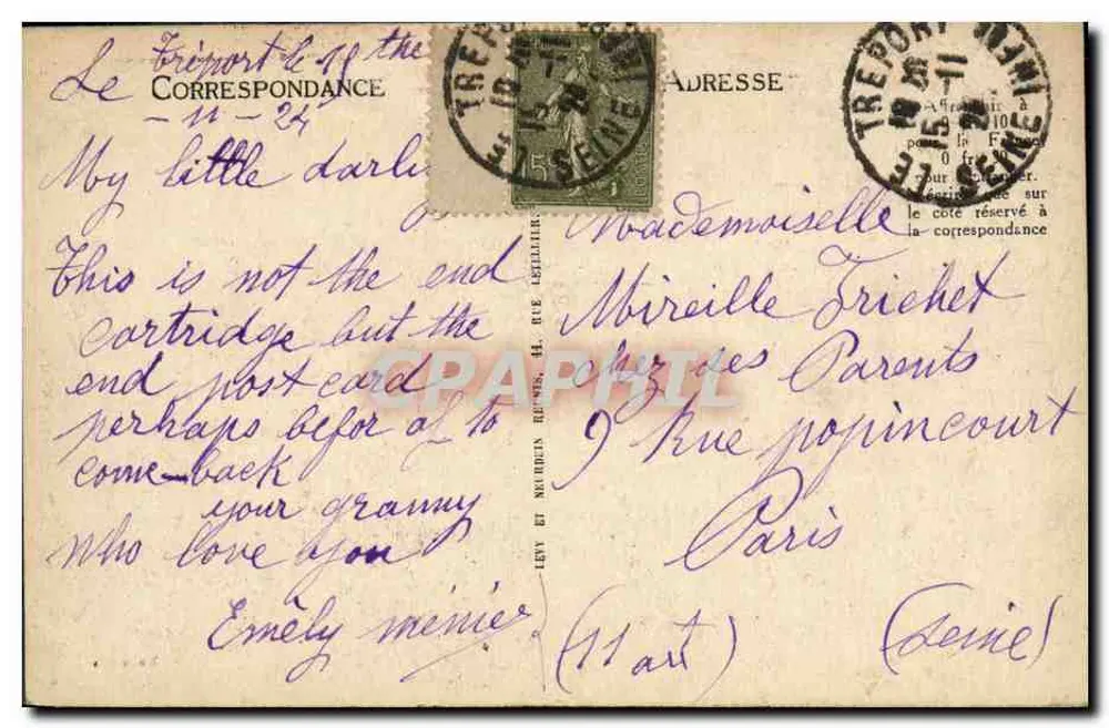 Ankunft Ihrer Majestät der Königin Victoria am Schloss Écou — 61 — Verlag Delécluse - Rückseite