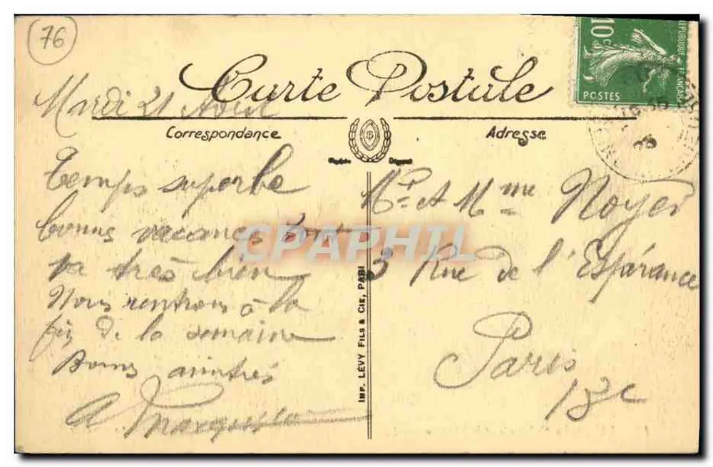 EU — A Colegiata e o Castelo — Edição Lerô-y-Joly - Verso