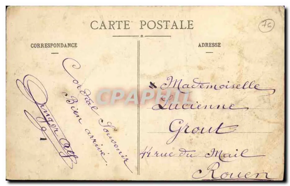 Ouville-la-Rivière (Seine-Inférieure) — Les Deux Gares — Éditeur E.T. - Rückseite