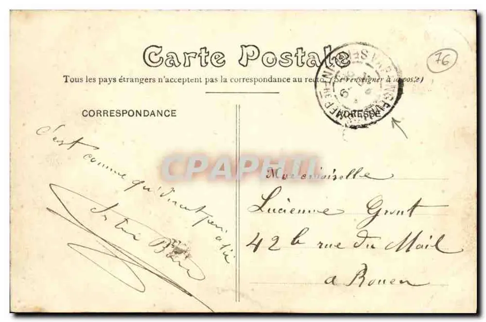 Varengeville-sur-Mer — Vue des falaises — Éditeur F. Jourdaux, n° 995 - Rückseite