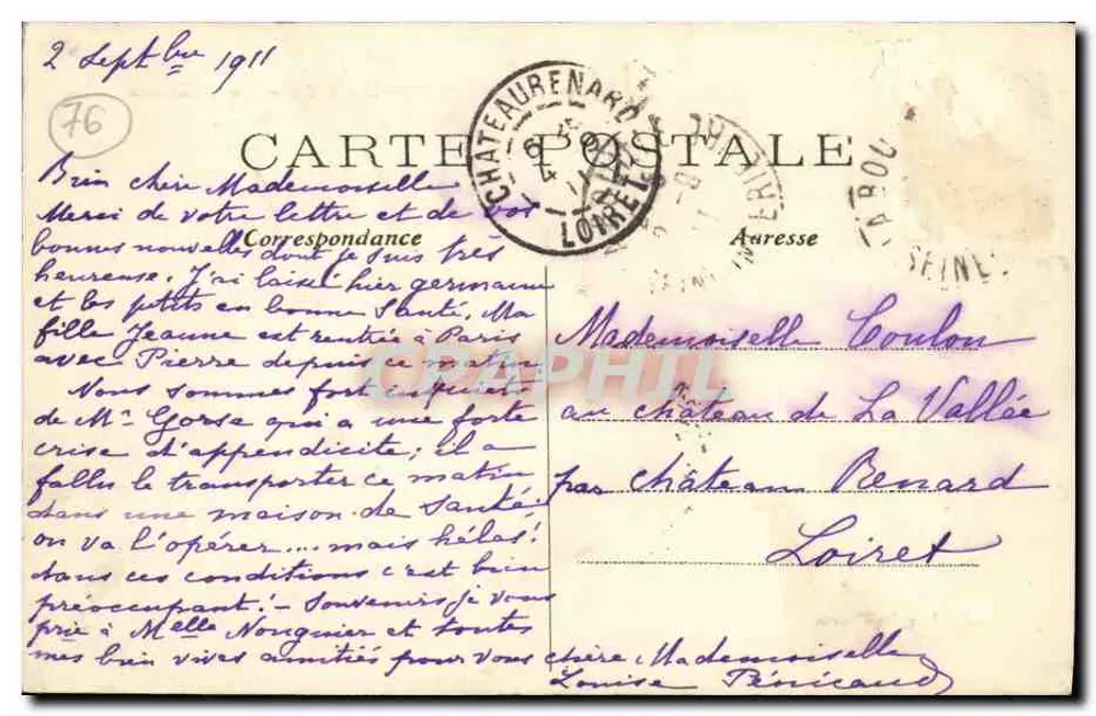 Mauny (Seine-Inf.) — O Castelo — Ed. Lonele, Evreux - Verso