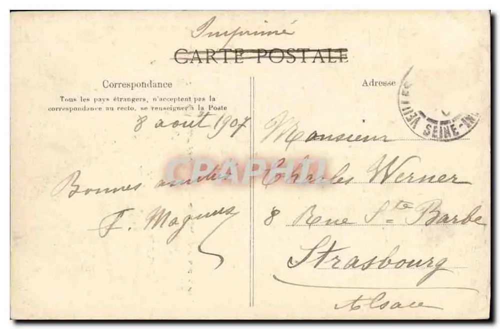 Veules-les-Roses — Die Strände und nördlichen Klippen — L. J. n° 654 - Rückseite