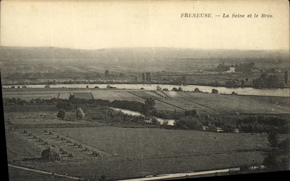 Freneuse — A Seine e o Bras — Editor: Chiche, Châtenay-Frenchaise (Séance Luttreau) - Frente