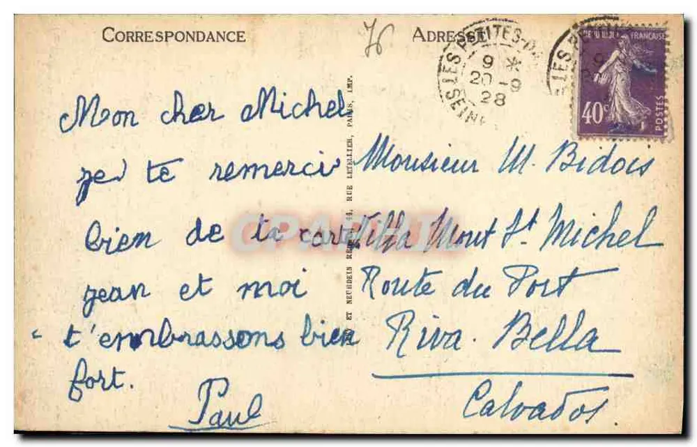 Les Petites Dalles ND — Chapelle du Sacré-Cœur — éditeur inconnu, n°5 - Rückseite