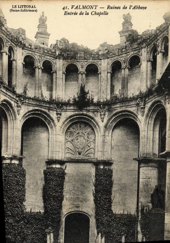 Valmont — Ruinen der Abtei — Eingang zur Kapelle — DER KÜSTENRAUM (Seine-Inférieure) - Vorderseite