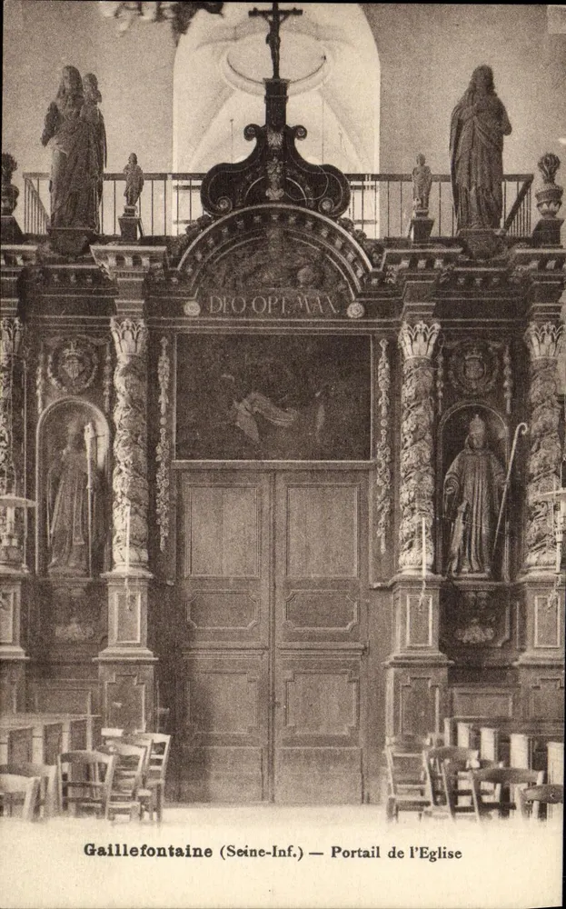 Gaillefontaine (Seine-Inf.) — Kirchenportal — Edition F. Gallouze - Vorderseite