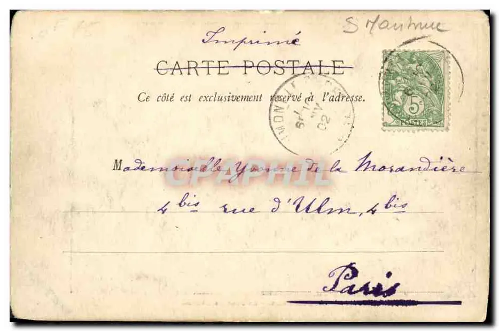 Moulineaux - O jubé da igreja — H. Saint Denis, editor, Elbeuf - Verso