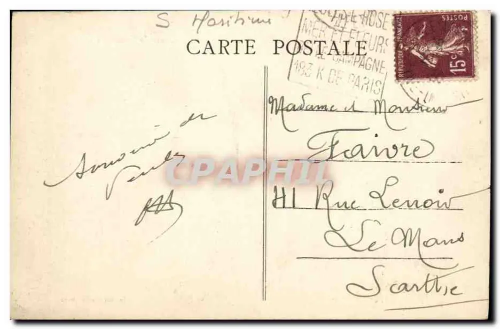 VEULES-les-ROSES (S.-Inf.) — Allgemeiner Ausblick — Route de Sotteville — Verlag: Blandet-Collé, Paris - Rückseite