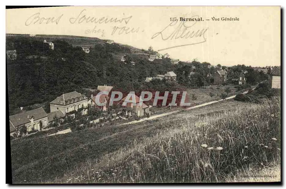 Berneval — Vista Geral — editor L. Léon - Frente