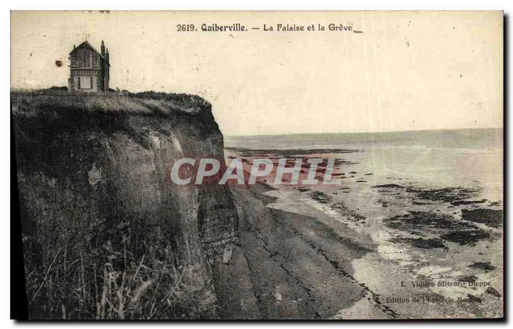 Quiberville — Die Klippe und der Strand — Édition de l'Épicerie Maupin, Dieppe - Vorderseite