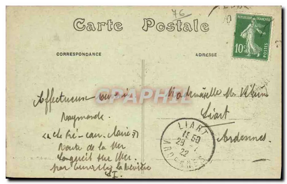 Quiberville — Die Klippe und der Strand — Édition de l'Épicerie Maupin, Dieppe - Rückseite