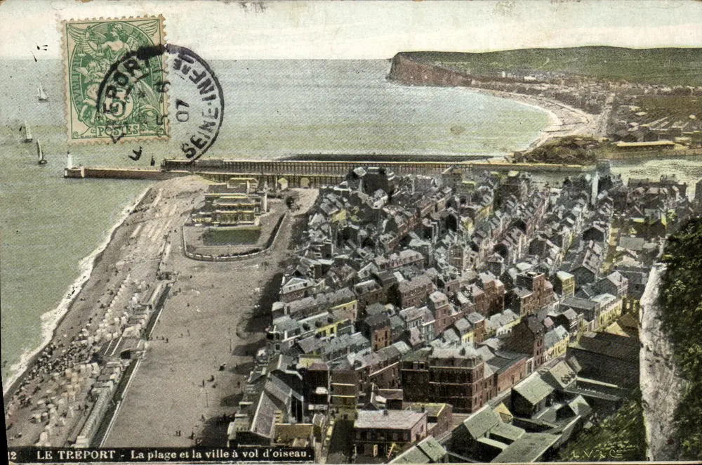 Le Tréport - Die Küste und die Stadt von oben — L.V. & Cie, n°12 - Vorderseite