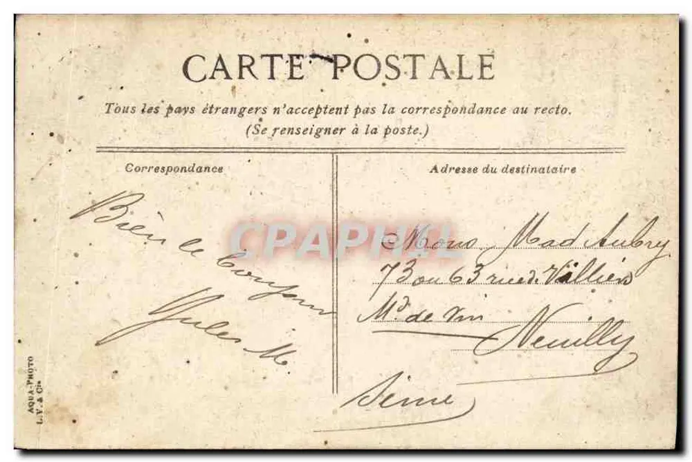 Le Tréport - Die Küste und die Stadt von oben — L.V. & Cie, n°12 - Rückseite