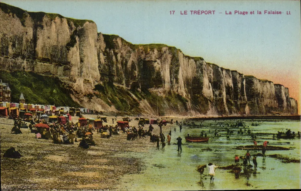 Le Tréport — Die Strandpromenade und der Kliff — LL - Vorderseite