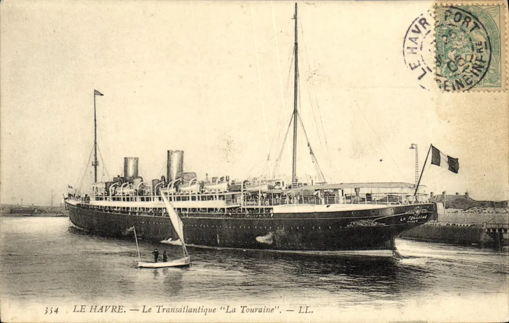 Le Havre — Der Transatlantiker "La Touraine" — LL. n°354 - Vorderseite