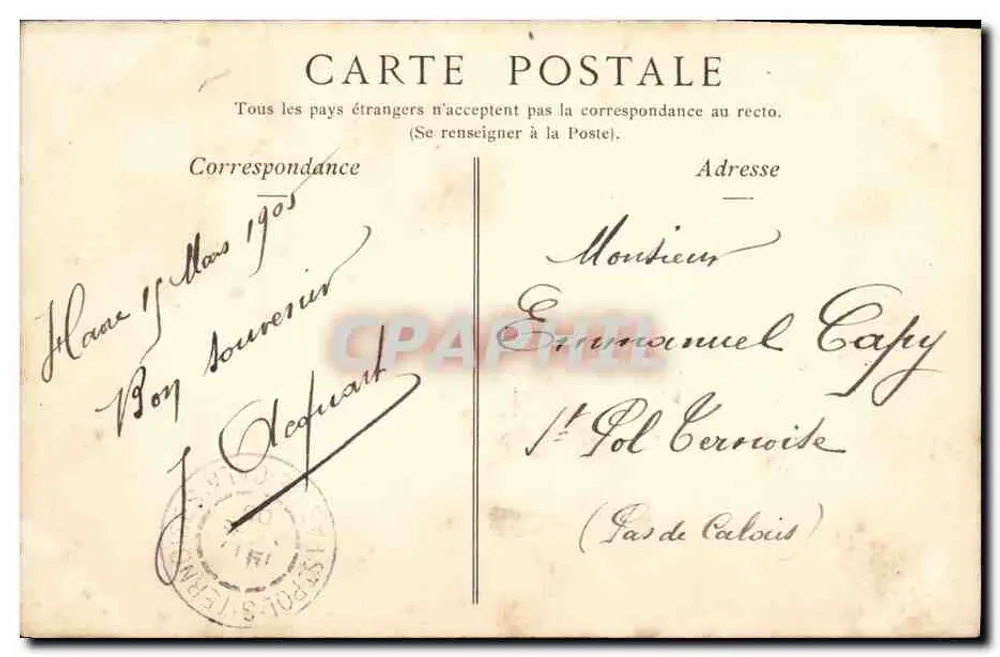 Le Havre — A Place Gambetta e o Bassin do Comércio — Camaïeut 46 - Verso