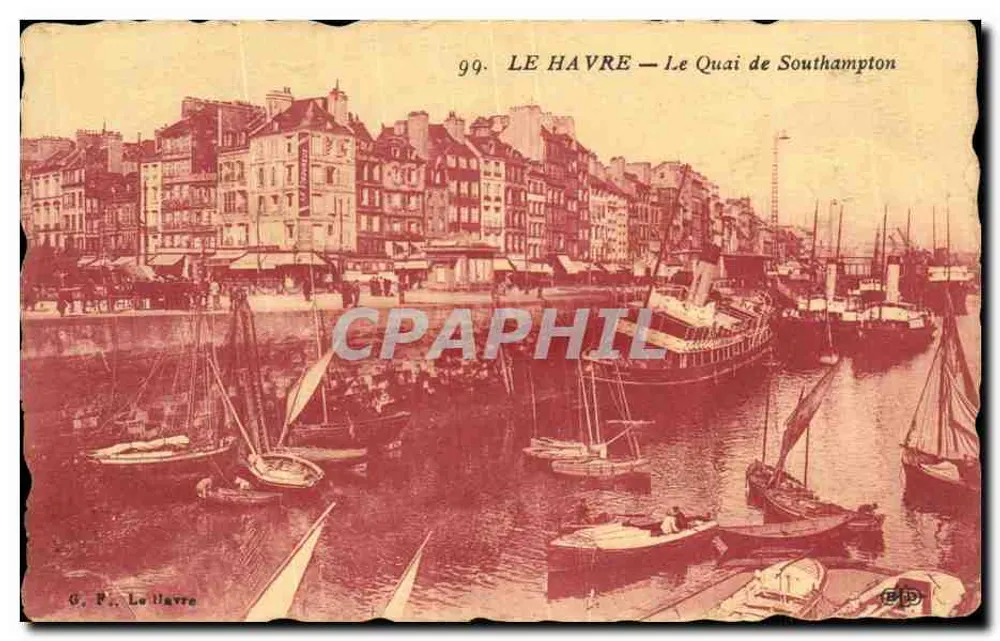 Le Havre — Der Southampton-Kai — G. P. Le Havre, n°99 - Vorderseite