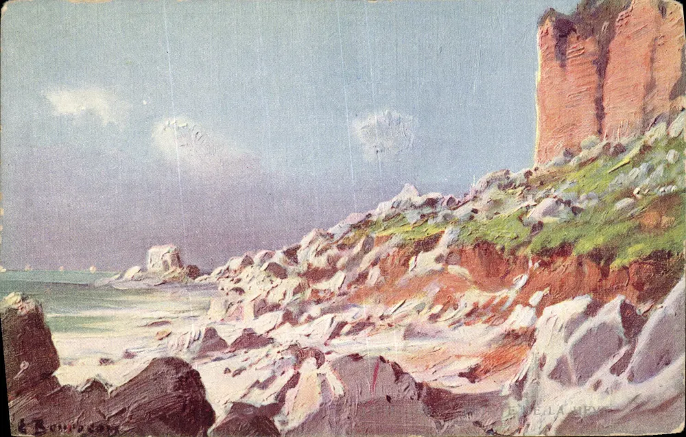 Pointe de la Hève — widok wybrzeżny — Eug. Bourgeois, seria VI, nr 5 - Awers