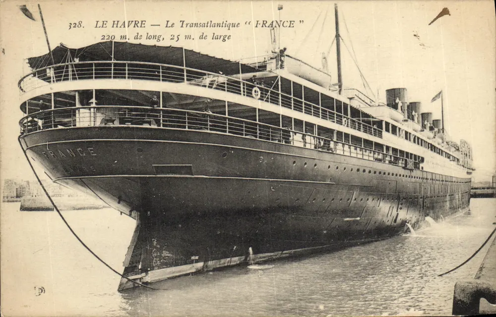 Le Havre — Der Transatlantiker "FRANCE" — n° 328 - Vorderseite