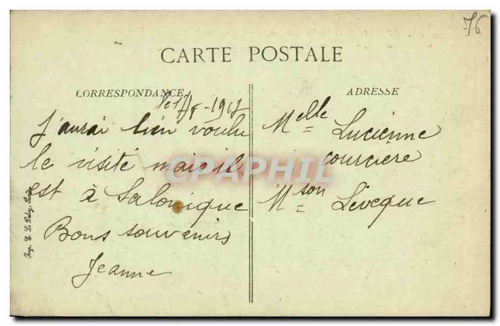 Le Havre — Der Transatlantiker "FRANCE" — n° 328 - Rückseite