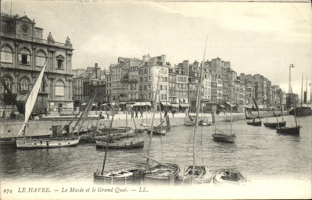 Le Havre — Das Museum und der Große Kai — LL. Nr. 2774 - Vorderseite