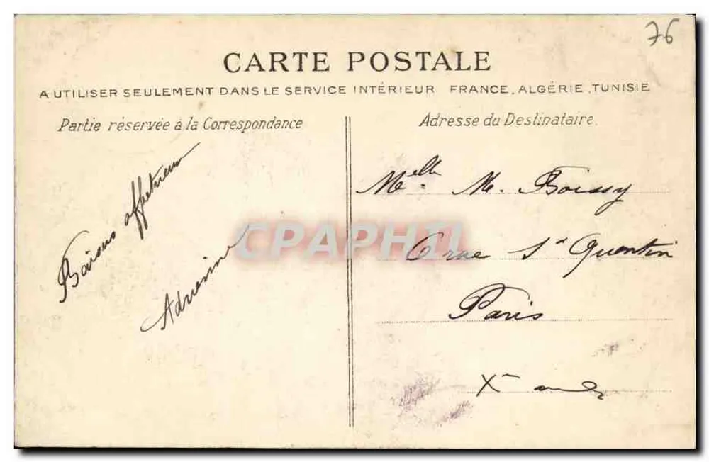 Le Havre — A Bolsa — E.J. - Verso