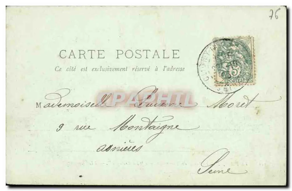 Le Havre — Die Abfahrt des Transatlantikers 'La Bretagne' — LL. n°113 - Rückseite