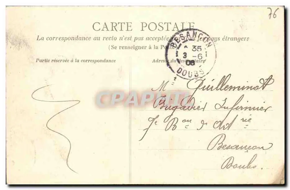 Le Havre — Chegada do navio de Rouen — E.B.Z. 14 — Editor Sollet - Verso