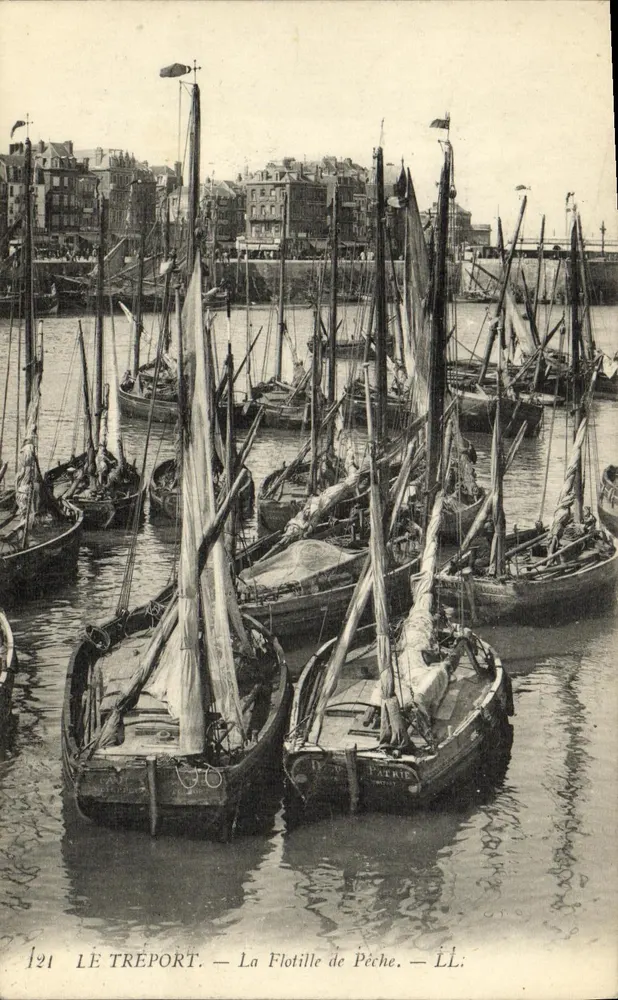 Le Tréport — A Flotilha de Pesca — LL - Frente
