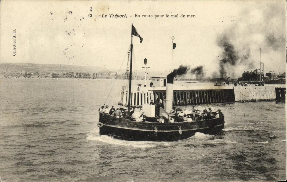 Le Tréport — Auf dem Weg zum Seekrankheit — Sammlung A. B. n°13 - Vorderseite