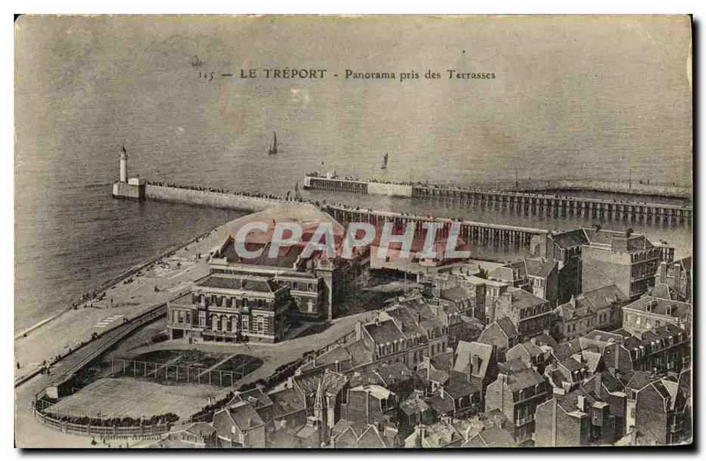 Le Tréport - Panorama tirado das Terrasses — editor não identificado, n° de série 165 - Frente