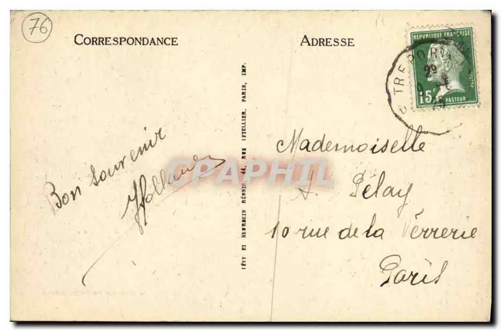 Le Tréport — Ansicht vom Drehbrücke — Sonderausgabe der Nouvelles Galeries - Rückseite