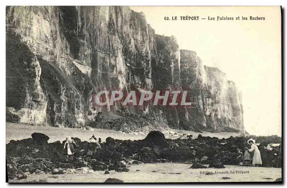 Le Tréport — Die Klippen und Felsen — Edition Arnault, Le Tréport - Vorderseite