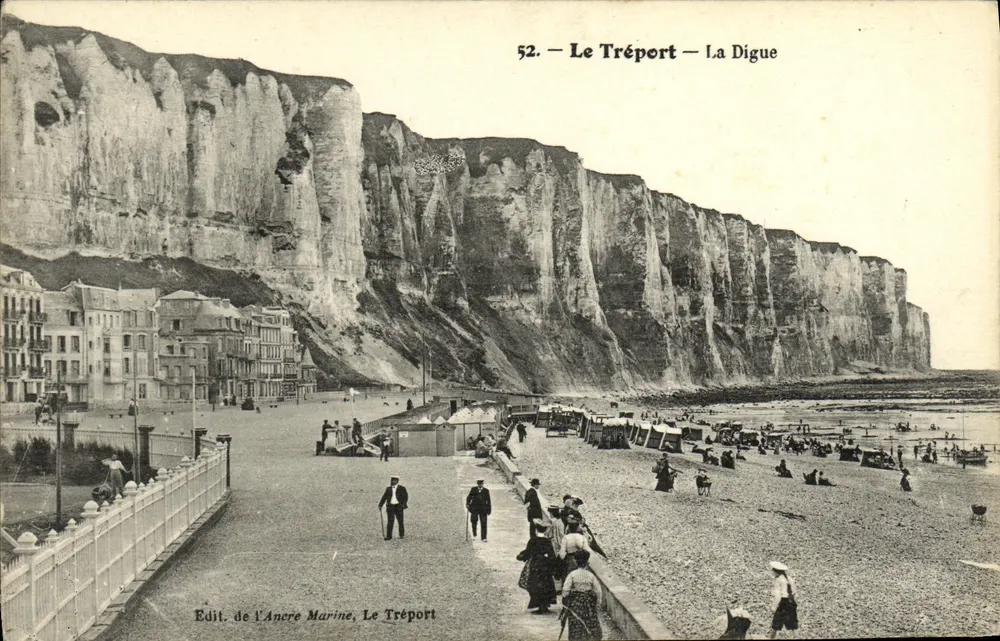 Le Tréport — A Digue — Ed. da Ancre Marítima, Le Tréport - Frente