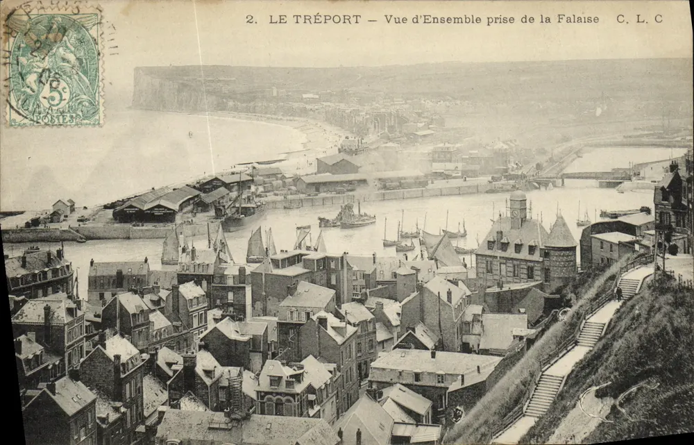 Le Tréport — Blick auf den Kliff — C. L. C. - Vorderseite