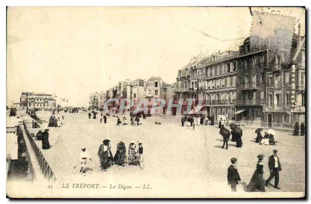 Le Tréport — La Digue — LL. — Éditeur LL. — N° 45 - Awers
