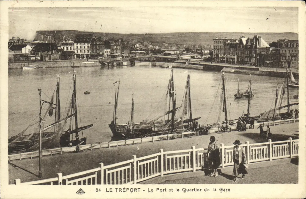 Le Tréport - Der Hafen und der Bahnhofsviertel — Verlag C. des Arts Photométaques, n° 84 - Vorderseite