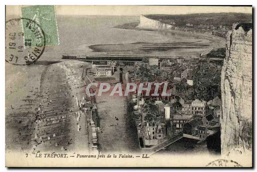 Le Tréport — Panorama nahe der Klippe — LL. - Vorderseite
